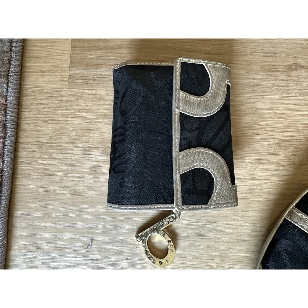 Vintage Y2K Bebe Hobo Black And‎ Gold With Coin Purse